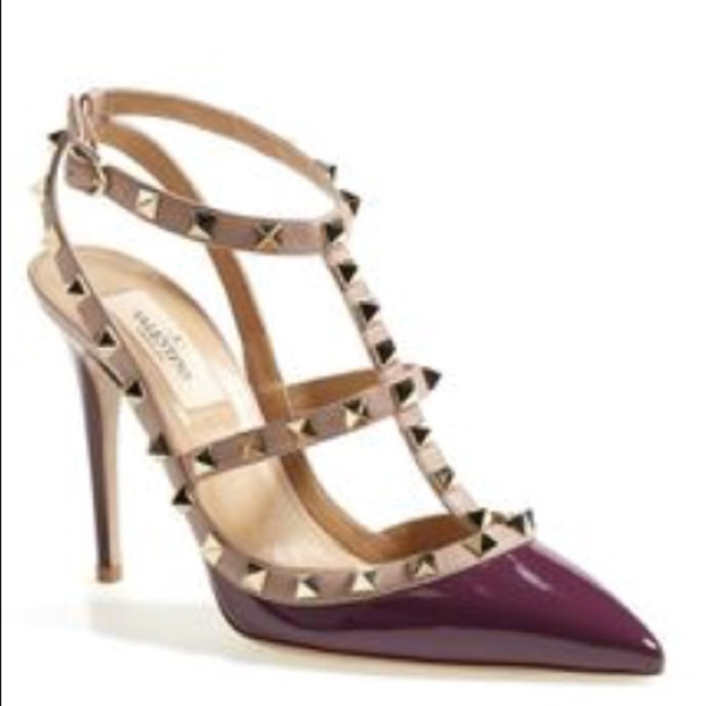 Valentino Garavani Purple Rockstud Pumps 39.5/9